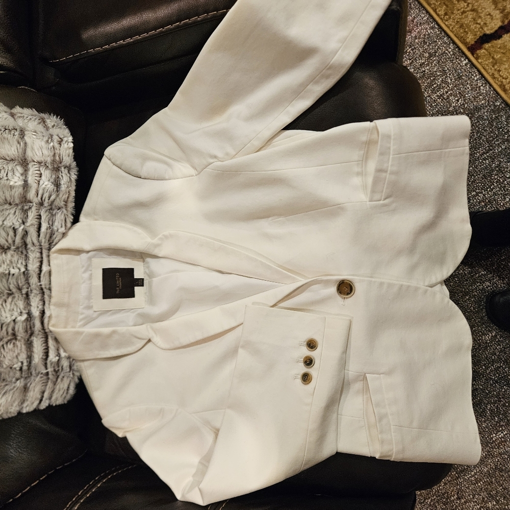 Women's SIZE L Fully White Lined SUMMER BLAZER  From "The LIMITED" - Picture 7 of 10